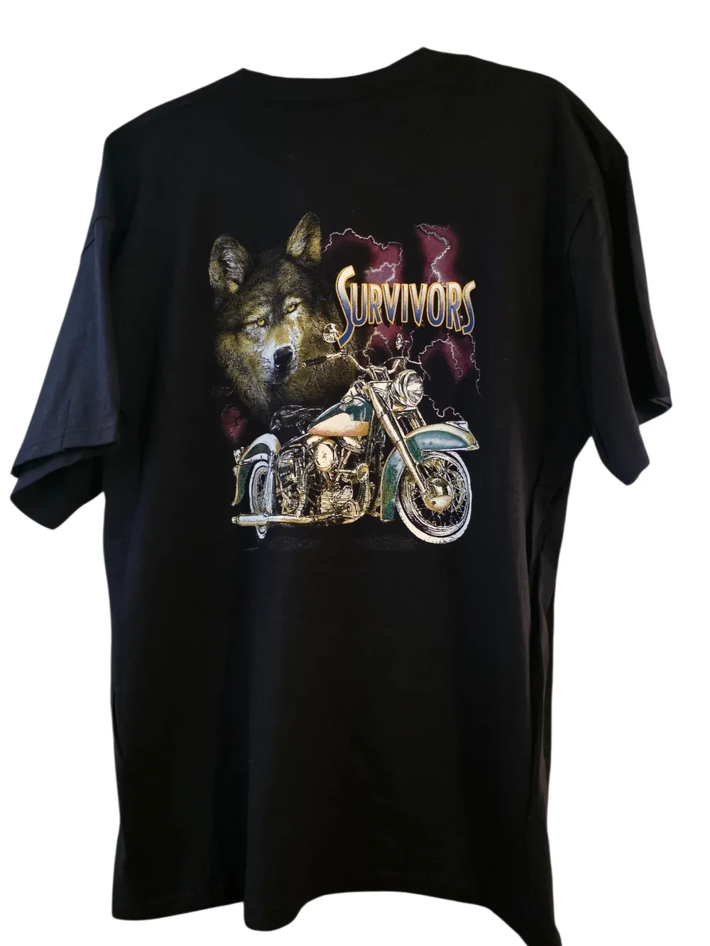 Vintage 2004 Biketoberfest Daytona Beach Survivors Wolf Motorcycle T-Shirt XL